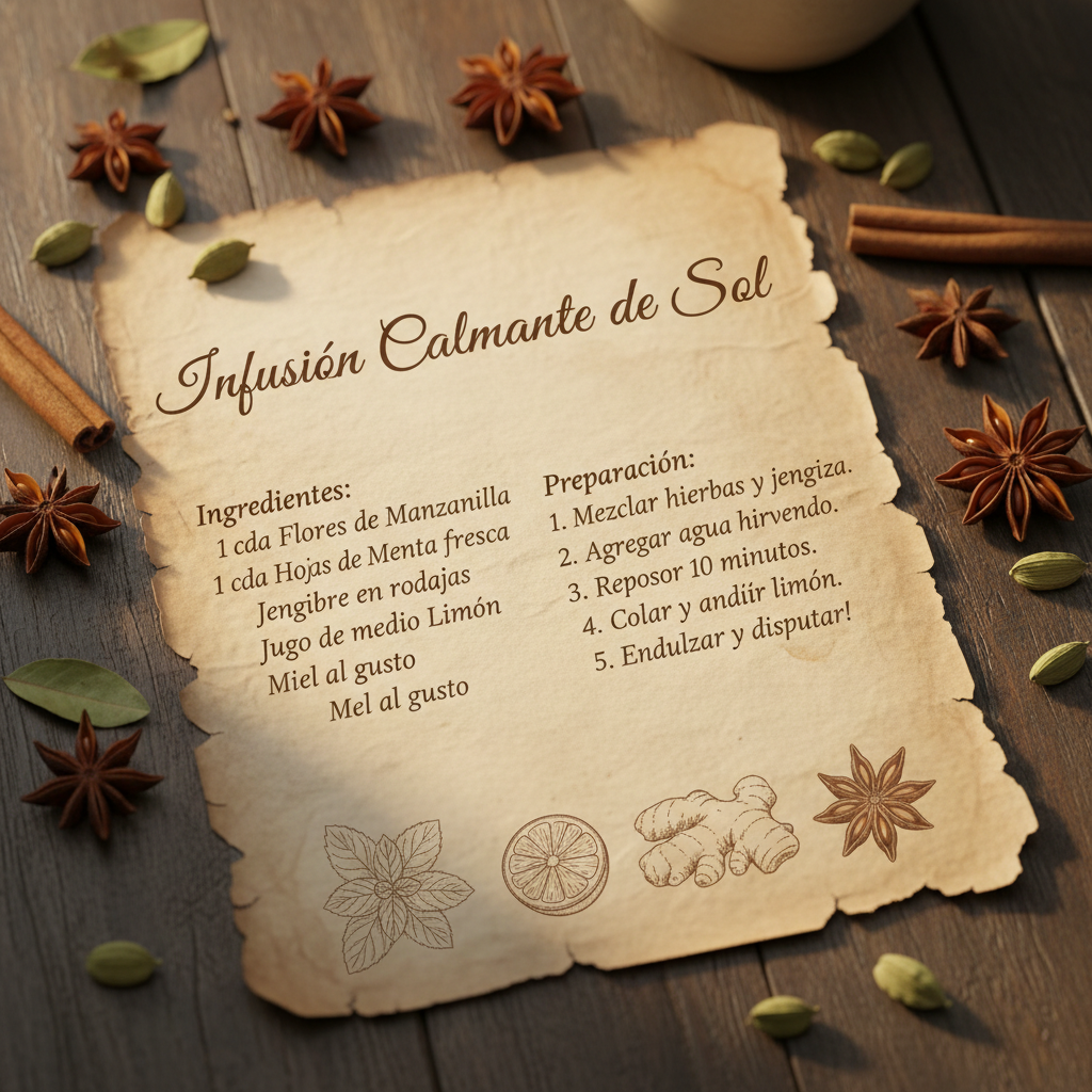 Infusión Calmante de Sol en español